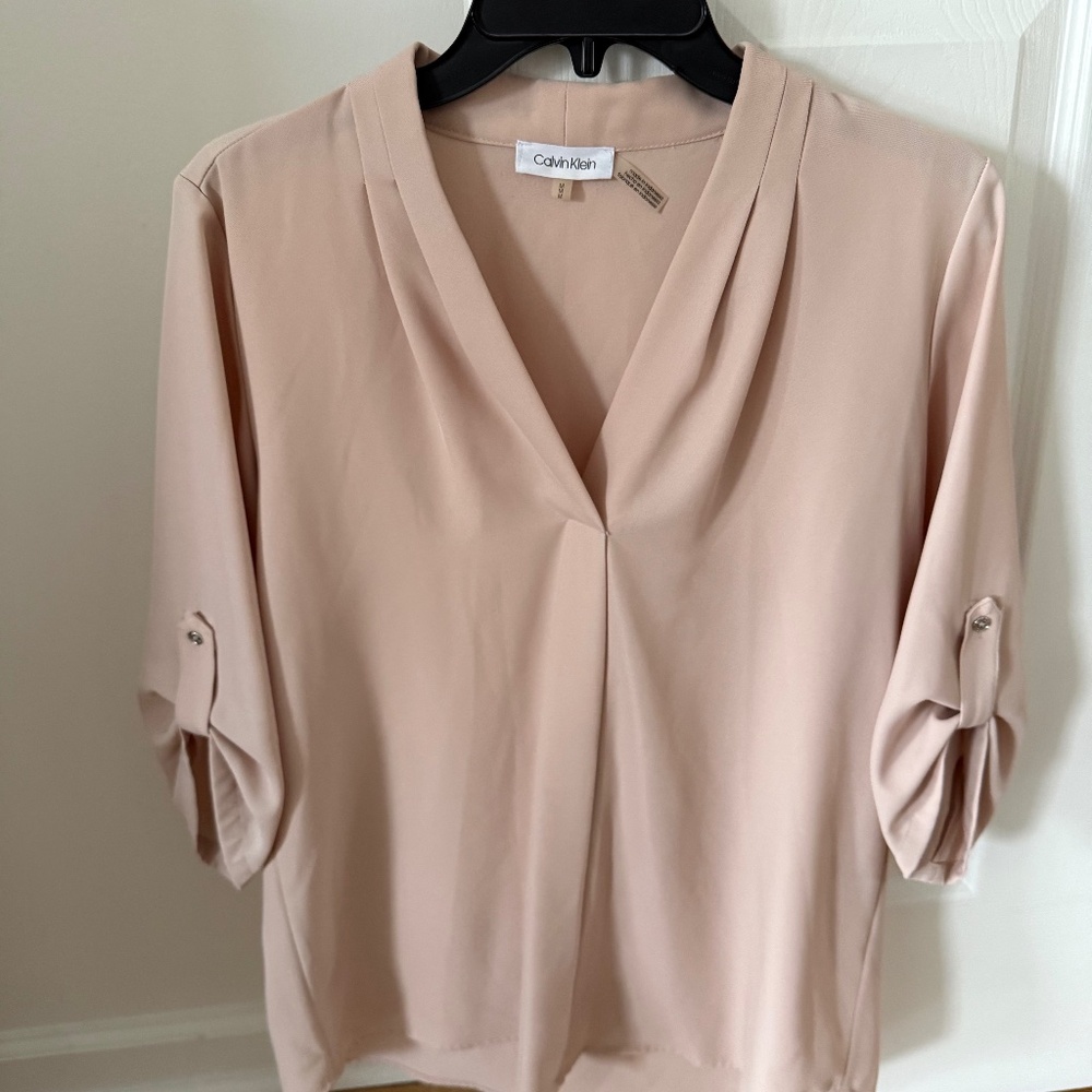 Calvin Klein blouse, salmon color, size M